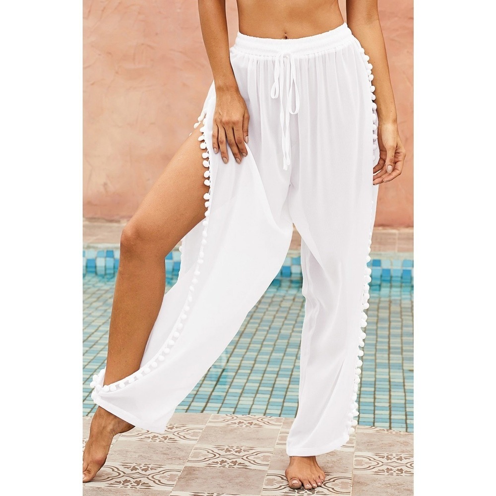 David & Young Z&LEurope Large Pom Pom Beach Cover up Pants #416
